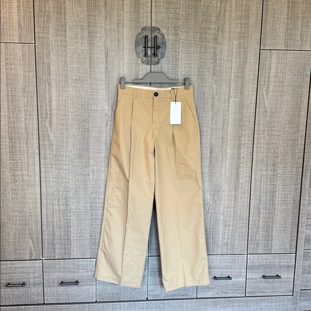 Zara Tailored Cotton Chino Trousers - Picture 9 of 17